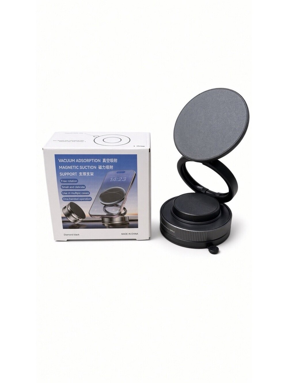 360° Adjustable Magnetic Vacuum Suction Cup Car Phone Holder Mount for MagSafe